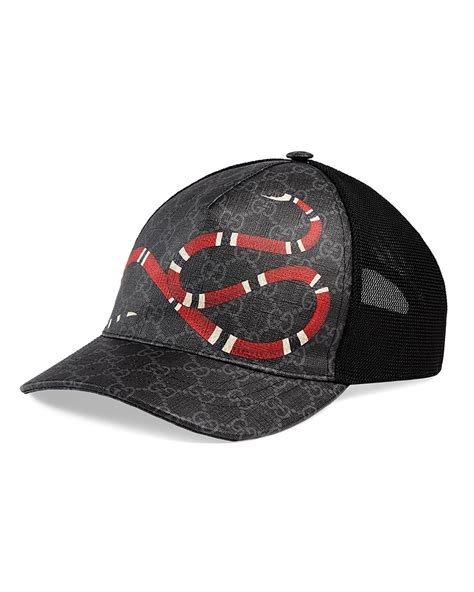 black gucci hat with snake|Gucci hat snake print.